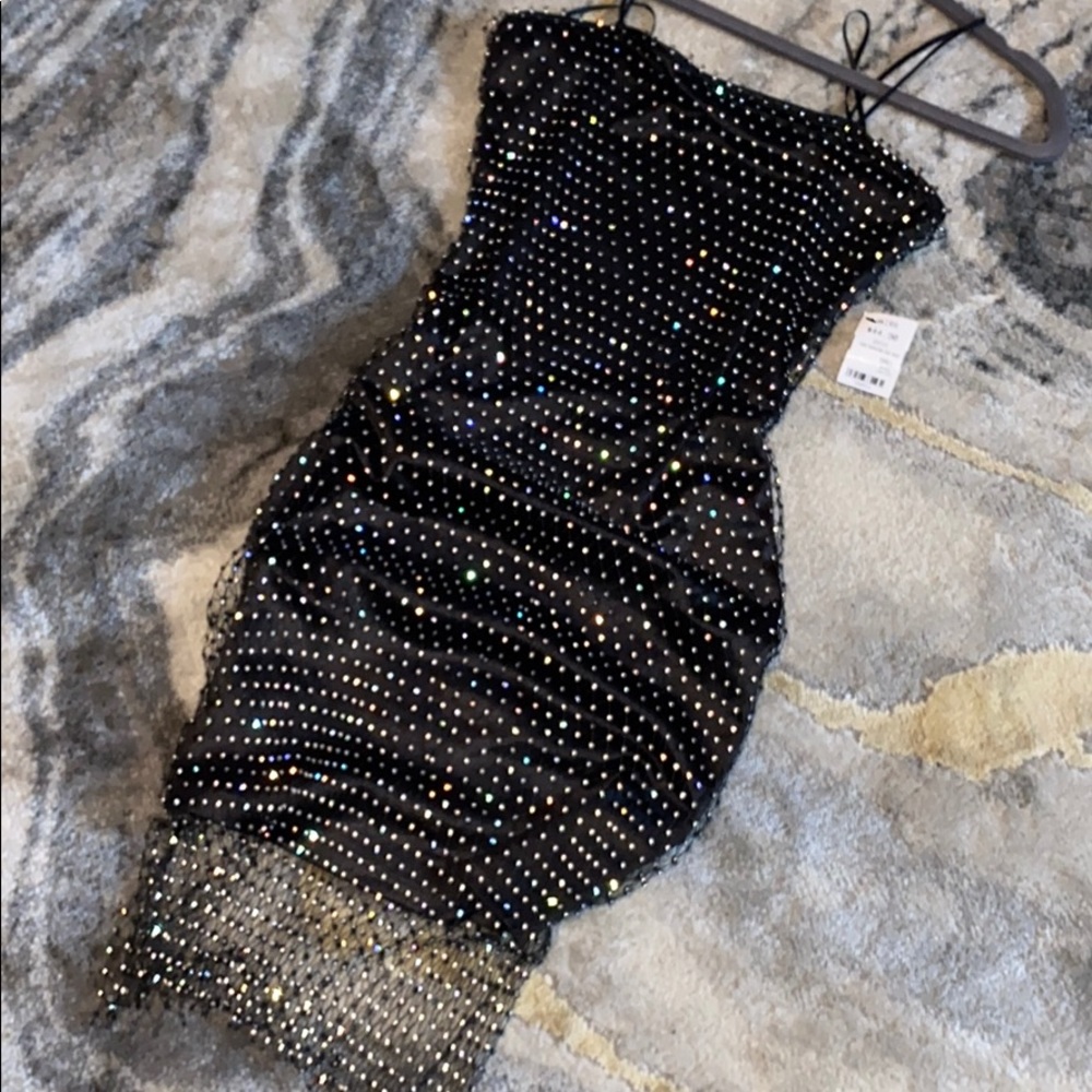 Black mini dress
